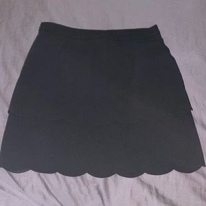 LOFT black scallop dressy skirt, size 4, tag still on
